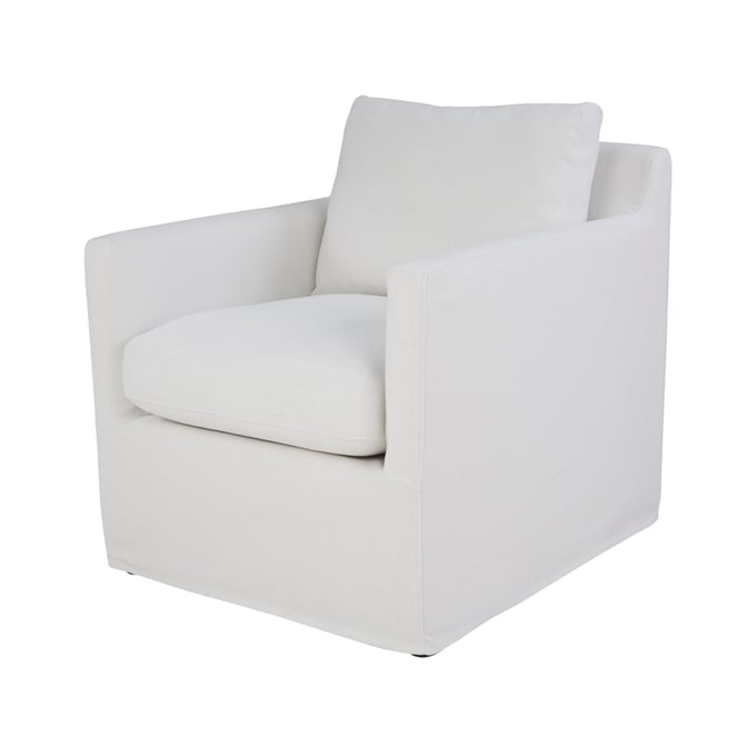 LH Home Heston White Linen Club Chair LHI-PLU039-W