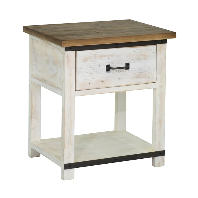 LH Home Provence White Brown Nightstand LHI-PVN002