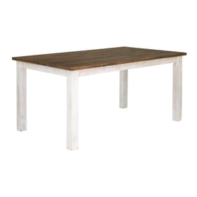 LH Home Provence White Brown 63 Inch Dining Table