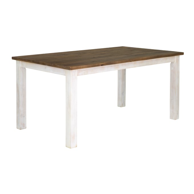 LH Home Provence White Brown 63 Inch Dining Table LHI-PVN010