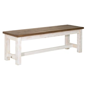 LH Home Provence White Brown Bench