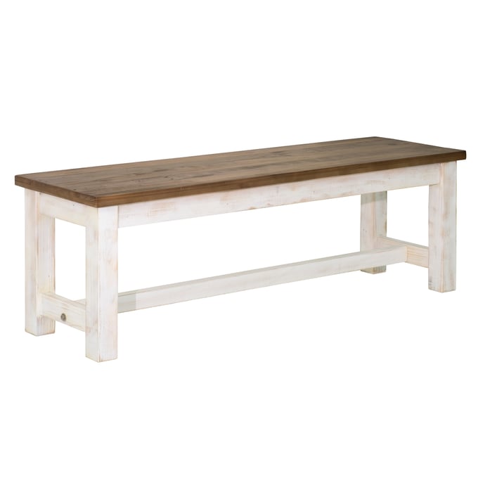 LH Home Provence White Brown Bench LHI-PVN016