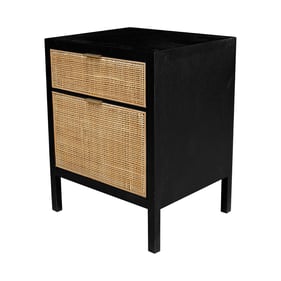 LH Home Cane Ebony Rattan Filing Cabinet