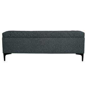 LH Home Reece Charcoal Grey Storage Bench