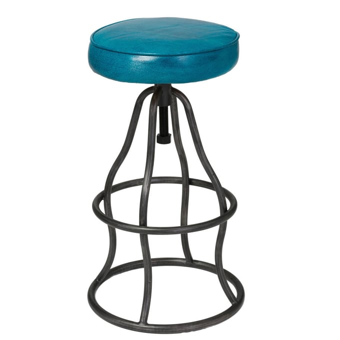 LH Home Seating Coachella Peacock Blue Bowie Stool LHI-SBS49-08p