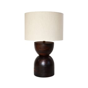 LH Home Skye Dark Brown Off White Contour Lamp