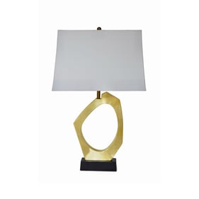 LH Home Skye Brass Off White Celestial Lamp