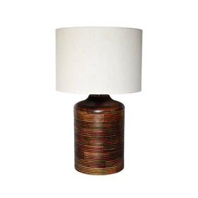 LH Home Skye Brown Off White Heritage Lamp