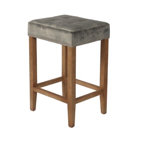 LH Home Last Chance Grey Espresso Counter Height Stool