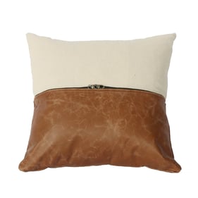 LH Home Notting Hi Brown Sand Two Tone Decorative Pillow