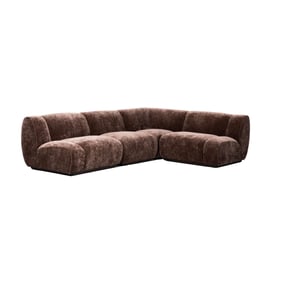 LH Home Sterling Brown Modular 4pc Armless Sectional