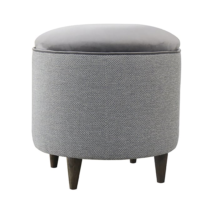 LH Home Emma Grey Ottoman with Storage LHI-TW024