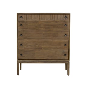 LH Home West Brown 5 Drawer Chest