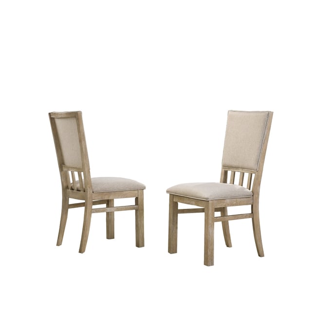 2 Lilola Home Brutus Reclaimed Wheat Dining Chairs LILO-30000-C