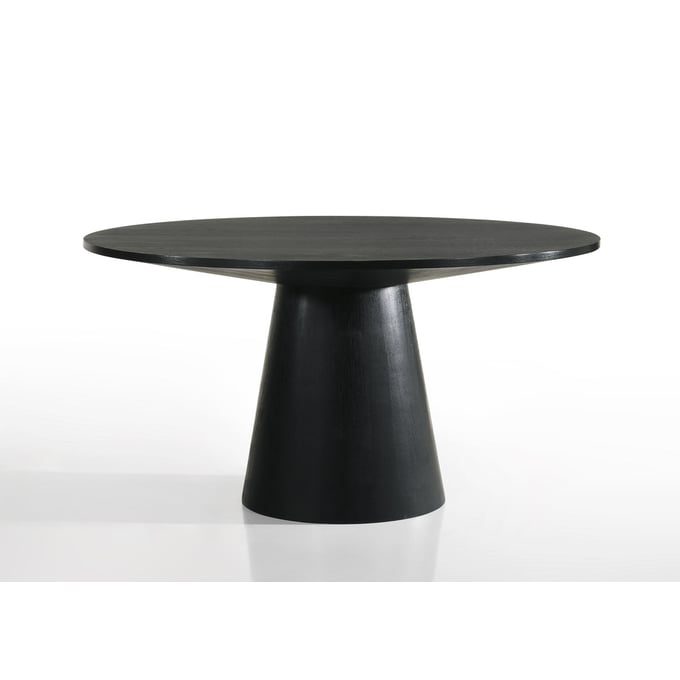 Lilola Home Jasper Ebony Black 59 Inch Round Dining Table LILO-30016