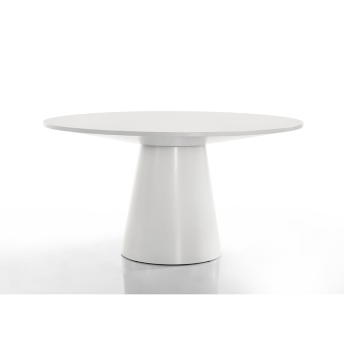 Lilola Home Jasper White 59 Inch Wide Round Dining Table LILO-30017