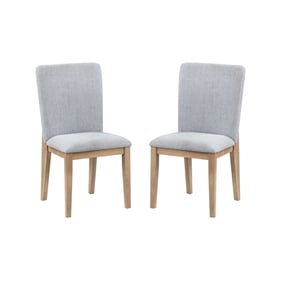 2 Lilola Home Caspian Gray Oak Dining Chairs