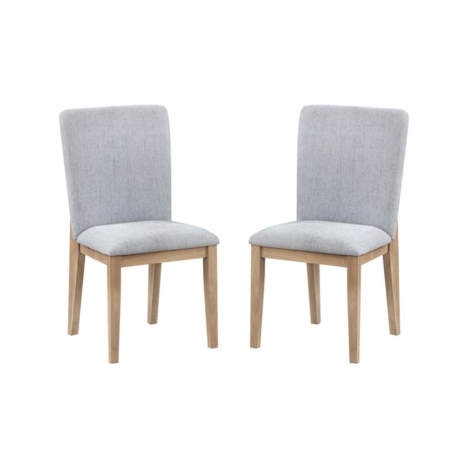 2 Lilola Home Caspian Gray Oak Dining Chairs LILO-30030-C