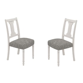 2 Lilola Home Tannen White Gray Dining Side Chairs