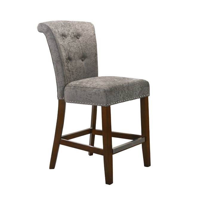 Lilola Home Auggie Gray Fabric Counter Height Chair LILO-30516