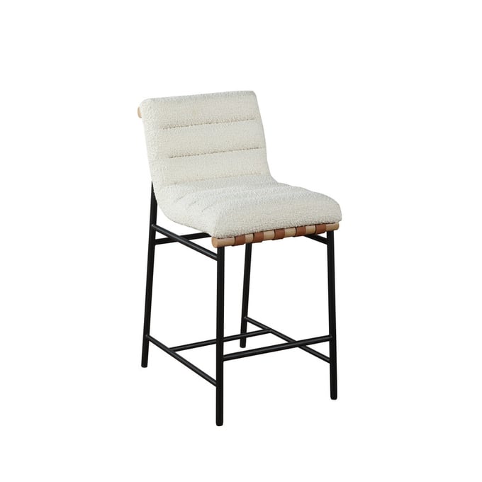 Lilola Home Lahni White Counter Height Chair LILO-30532