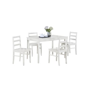 Lilola Home Lavinia White 5pc Dining Room Set