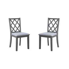 2 Lilola Home Carlisle Gray Dining Side Chairs