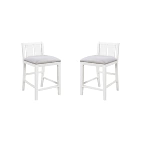 2 Lilola Home Graham White Counter Height Chairs