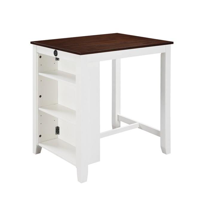 Lilola Home Graham White Small Space Counter Height Table LILO-30539-T