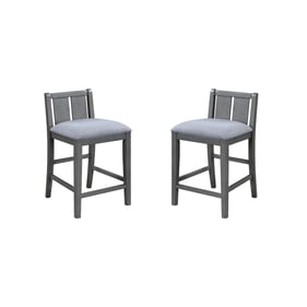 2 Lilola Home Graham Gray Counter Height Chairs