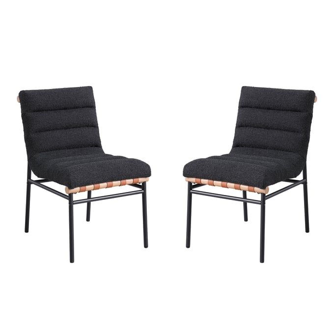 2 Lilola Home Lahni Black Dining Chairs LILO-30550