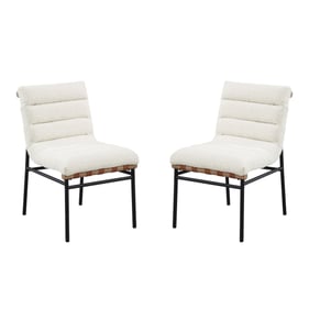 2 Lilola Home Lahni White Dining Chairs