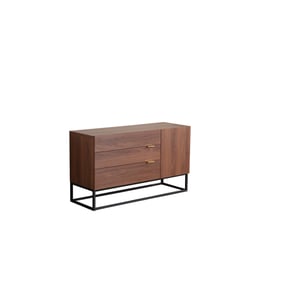 Lilola Home Roscoe Walnut Brown Wood Console Table