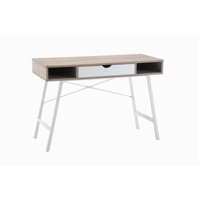 Lilola Home Julia Light Brown White Office Desk