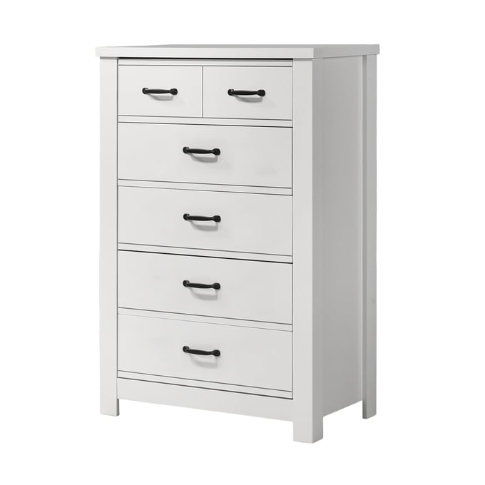 Lilola Home Cassini White 5 Drawers Chest LILO-58901CH