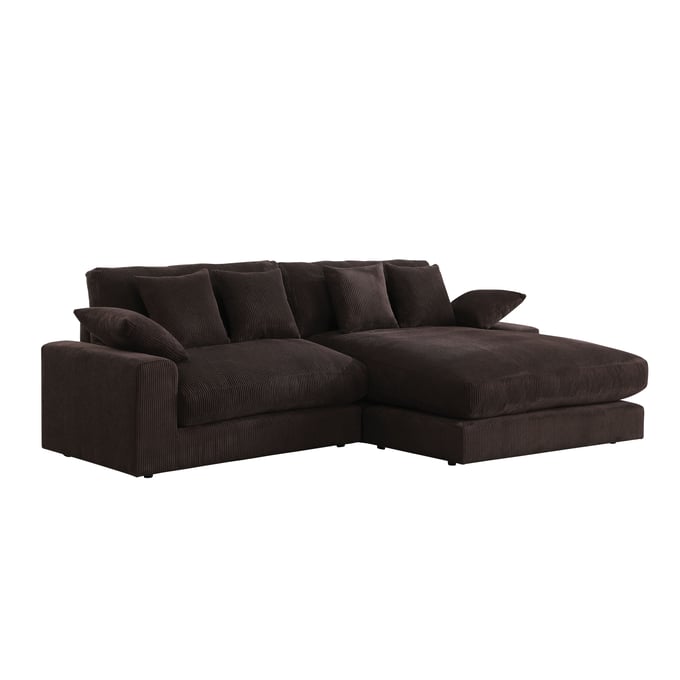 Lilola Home Mystic Dark Chocolate Reversible Sectional LILO-81338