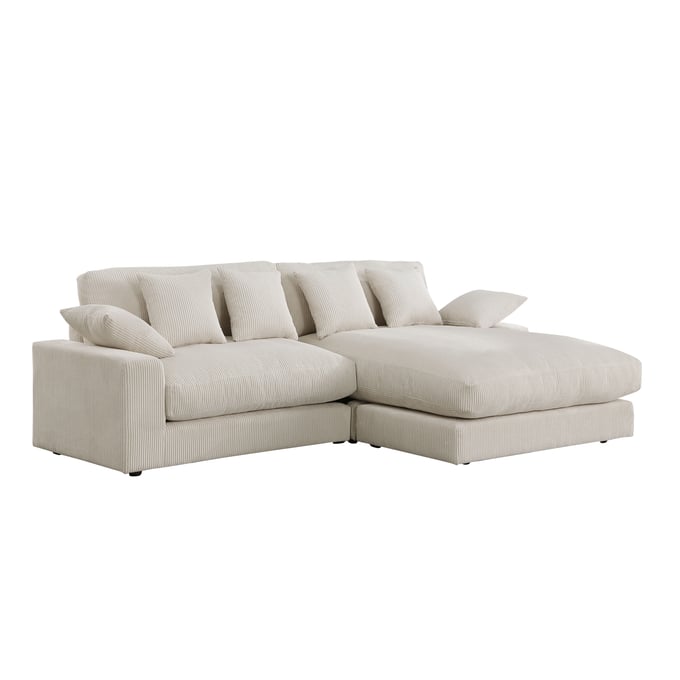 Lilola Home Mystic Beige Reversible Sectional LILO-81339