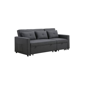 Lilola Home Zoey Dark Gray Linen Convertible Sofa Sleeper