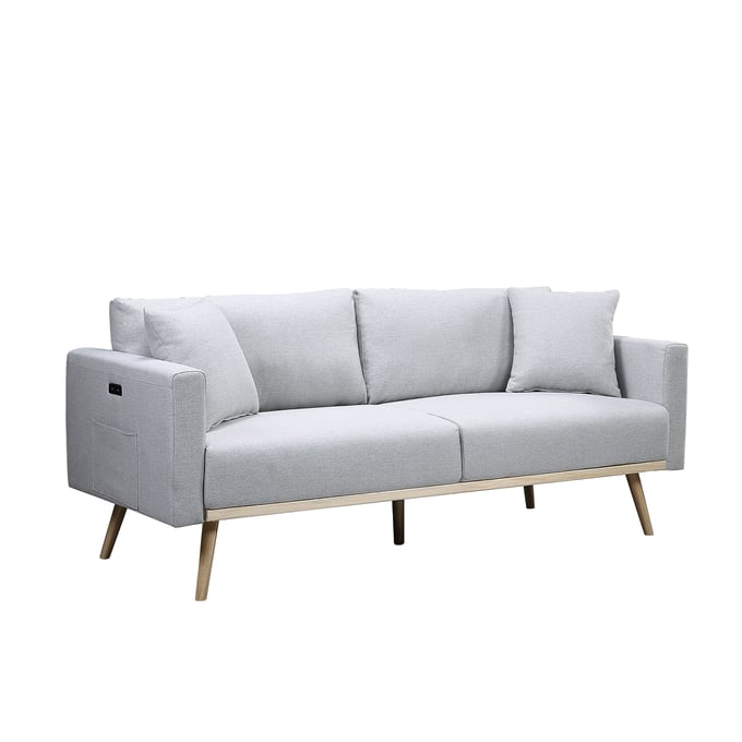 Lilola Home Easton Light Gray Sofa LILO-81370LG-S