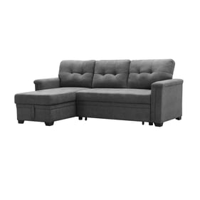 Lilola Home Ashlyn Gray Fabric Sleeper Sectional