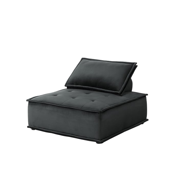 Lilola Home Anna Black Armless Lounge Chair LILO-81402