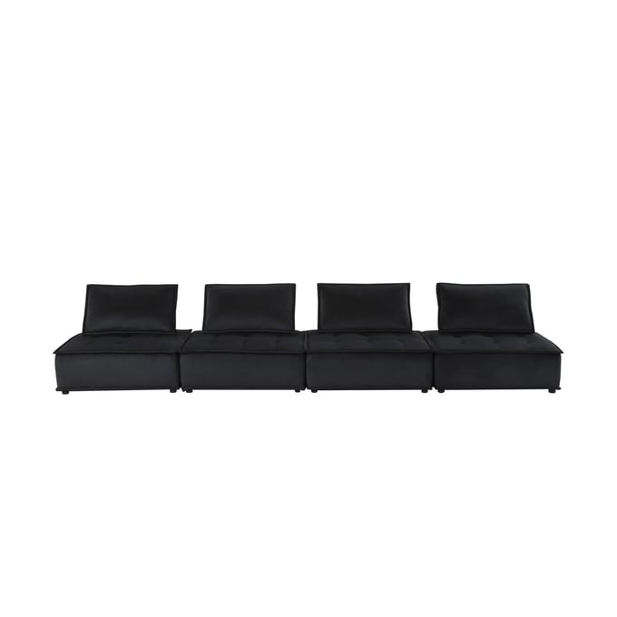 Lilola Home Anna Black 4 Seater Modular Sofa LILO-81402-4A