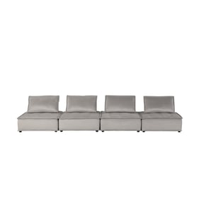 Lilola Home Anna Light Gray 4 Seater Modular Sofa