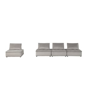 Lilola Home Anna Light Gray 4pc Modular Sofa