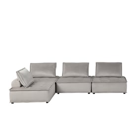 Lilola Home Anna Light Gray 4pc Sectional