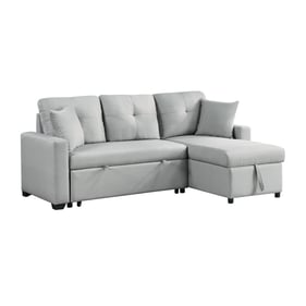 Lilola Home Francine Gray Sectional with Storage Chaise