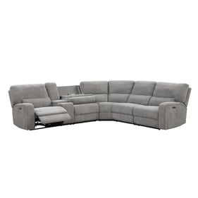 Lilola Home Anthony Light Gray Fabric Power Sectional