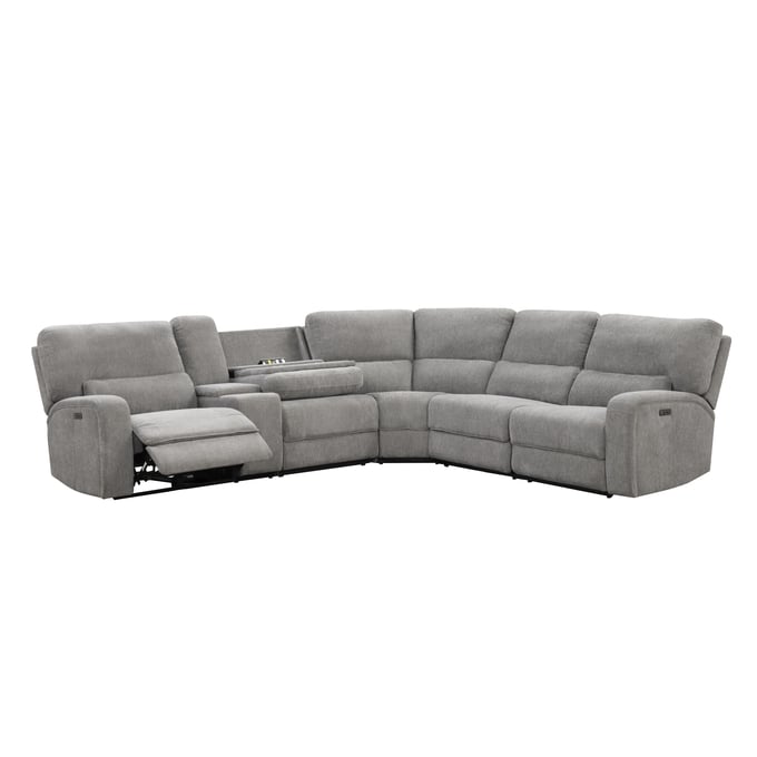 Lilola Home Anthony Light Gray Fabric Power Sectional LILO-81610