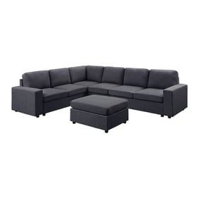 Lilola Home Bayside Dark Gray Sectional with Ottoman