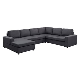 Lilola Home Warren Dark Gray Sectional with Reversible Chaise